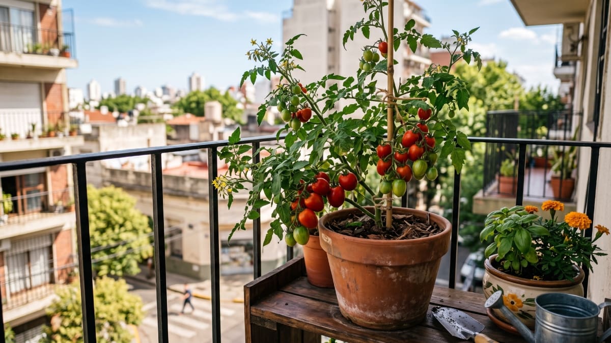 Aunque no tengas jardín: así se cultivan tomates en macetas o balcón en 2026, paso a paso
