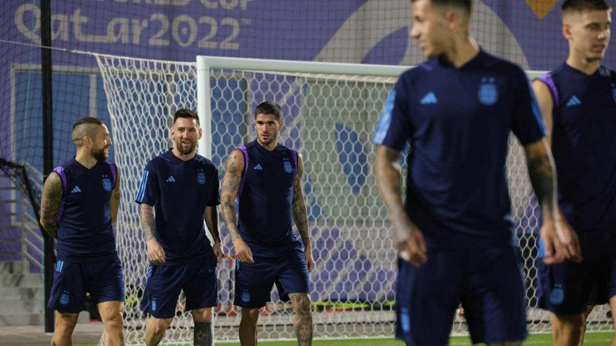 Entrenamiento de Argentina previo a Australia. Foto: Twitter @Argentina.