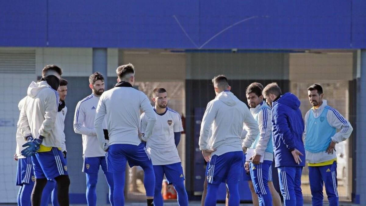 Entrenamiento de Boca, fútbol, NA