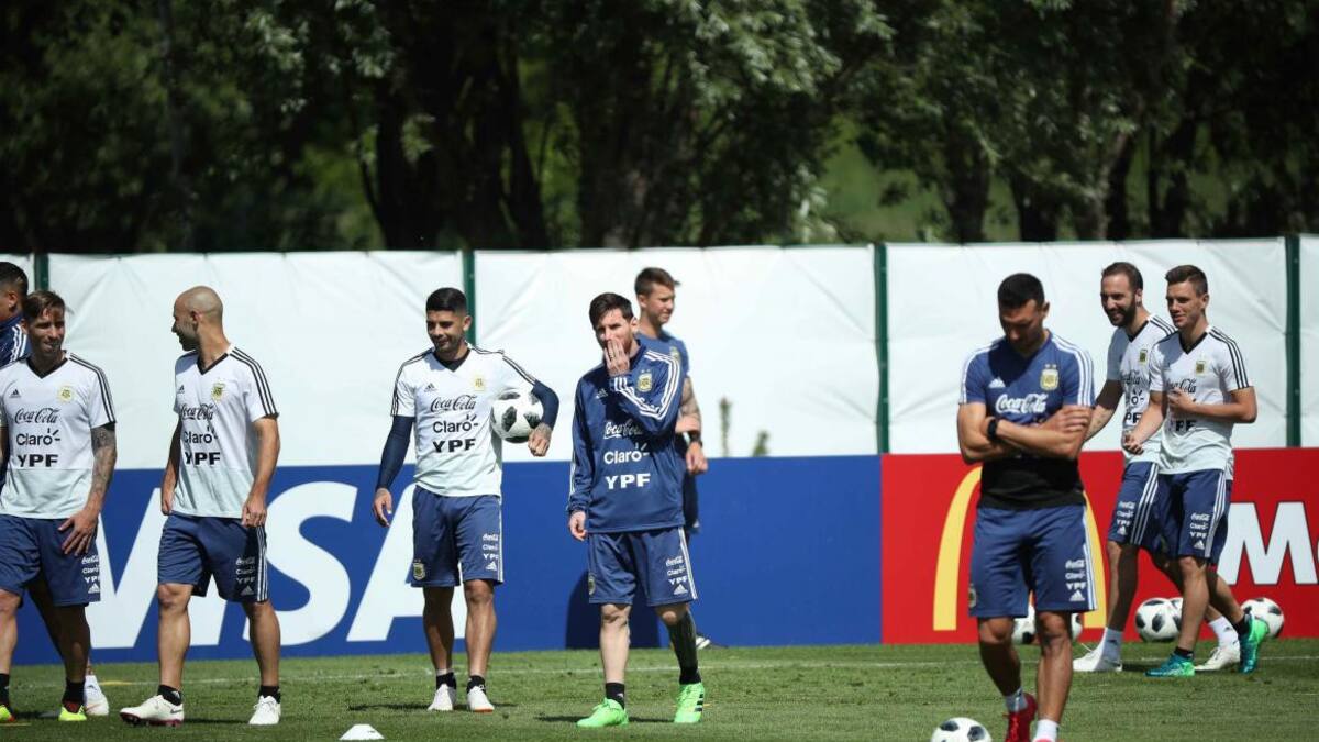 Entrenamiento de la Selcción Argentina en Rusia (Reuters)