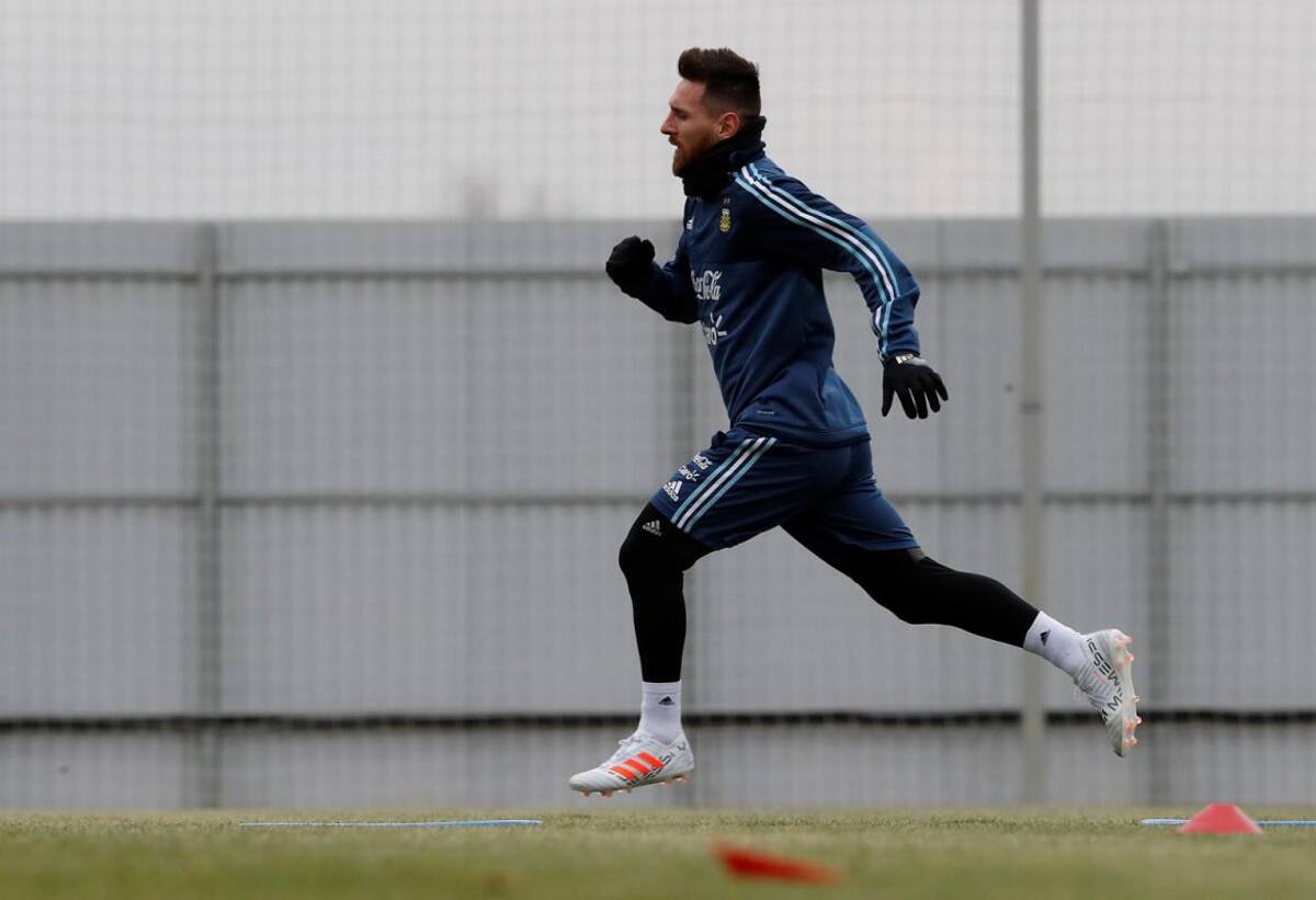 Entrenamiento de Messi - Selección (Reuters)