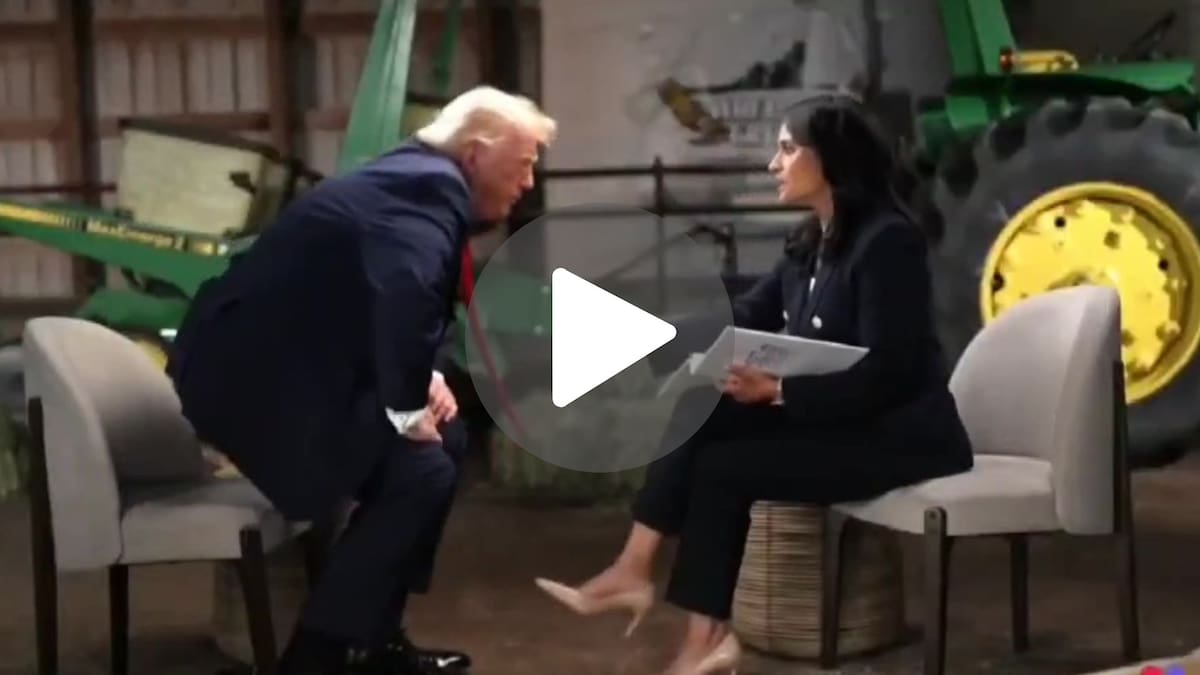 Tenso video: Donald Trump cortó una entrevista y se retiró acusando a una periodista de “corrupta”