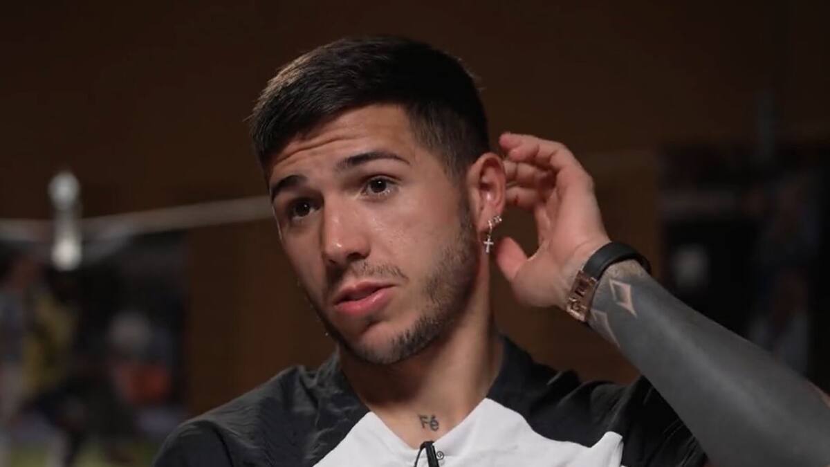 Enzo Fernández confesó quién quiere que gane la Copa Libertadores. Foto: captura de pantalla.