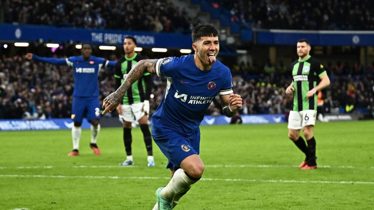 Enzo Fernández en el Chelsea. Foto: Reuters.