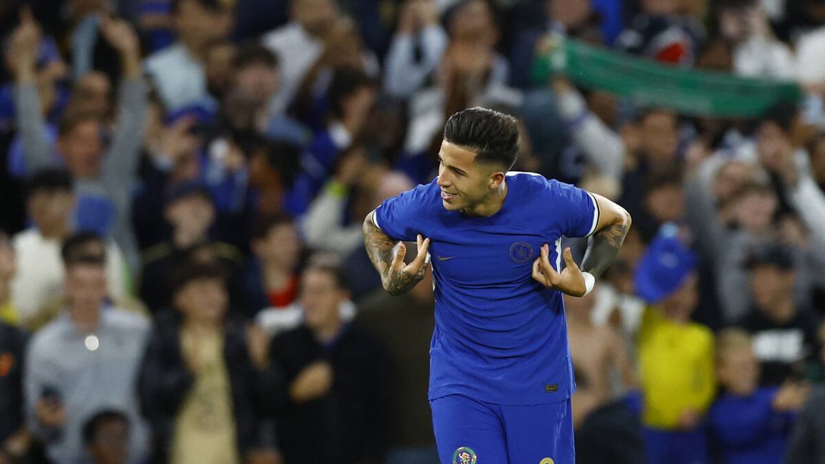 Enzo Fernández en el Chelsea. Foto: REUTERS.