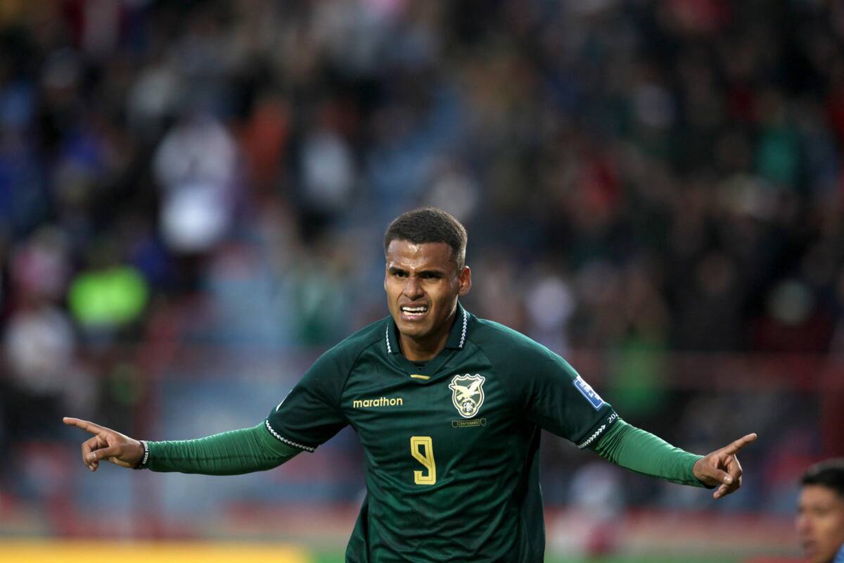 Enzo Monteiro, autor de uno de los goles de la Selección de Bolivia ante Chile. Foto: EFE (Esteban Biba)