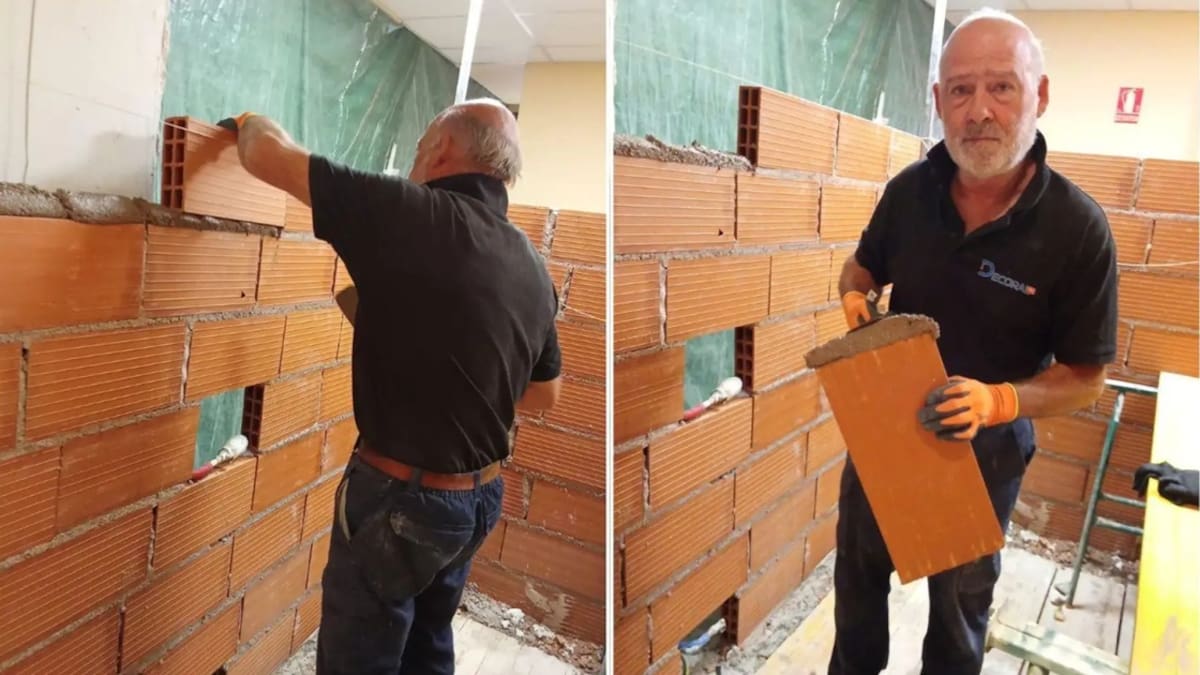 Es albañil, tiene 64 años y quedó indignado porque le pidieron saber inglés para trabajar en una obra