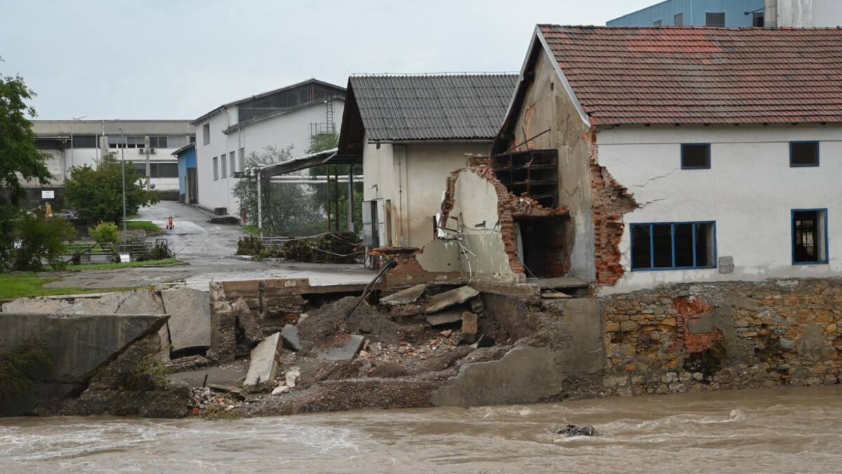 Destrozos en Eslovenia. Foto: EFE.