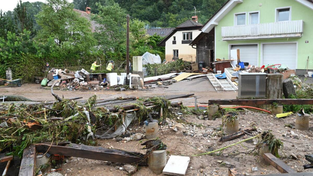 Inundaciones en Eslovenia. Foto: EFE.