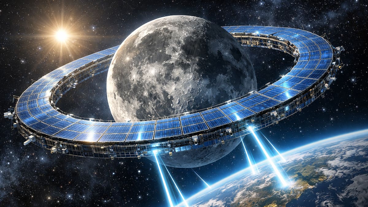 Paneles solares cerca de la Luna: Japón logra lo impensado con un anillo que envía energía limpia a la Tierra
