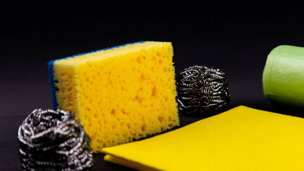 Esponja; cocina. Foto: Unsplash.