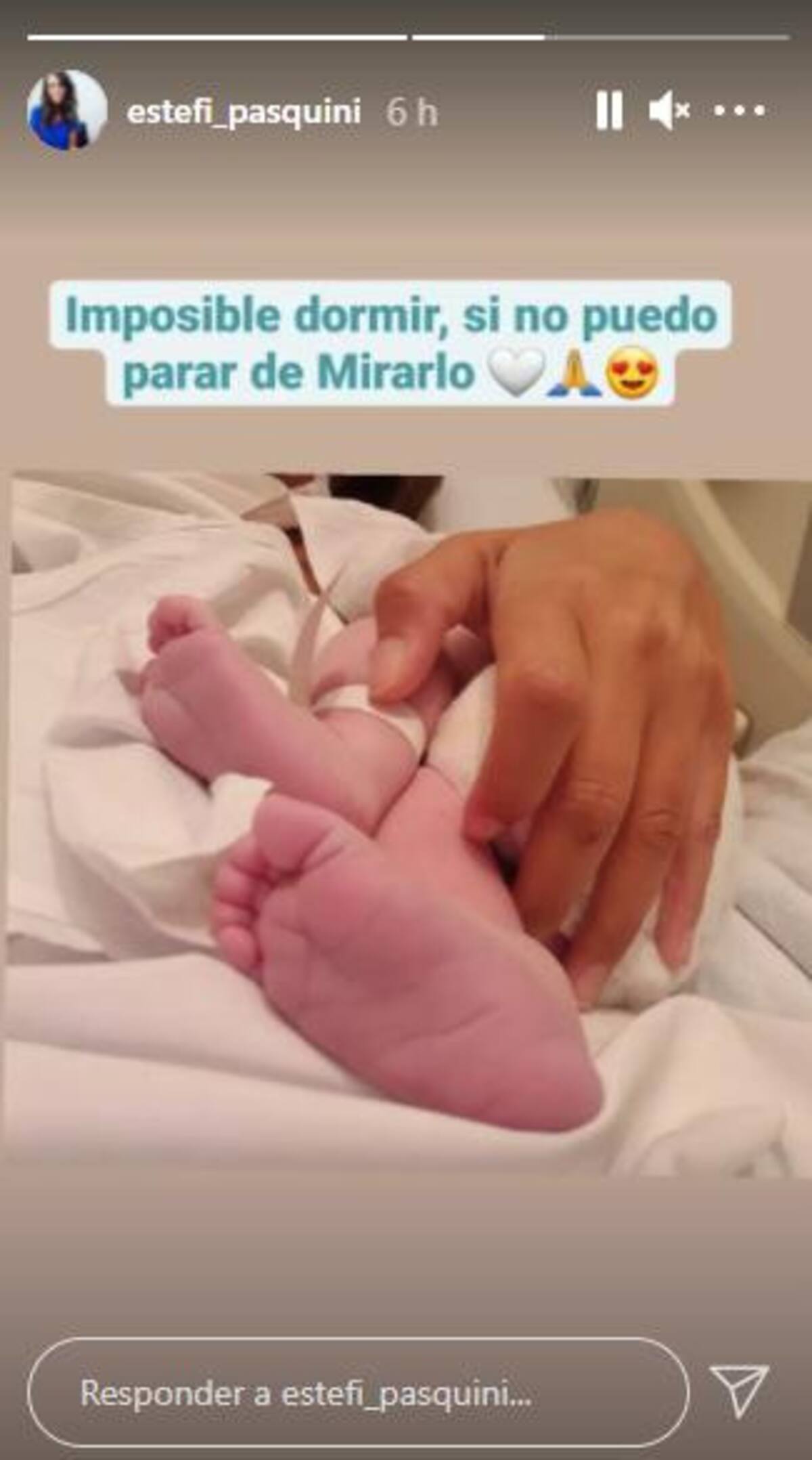 Estefanía Pasquini, historia Instagram, captura