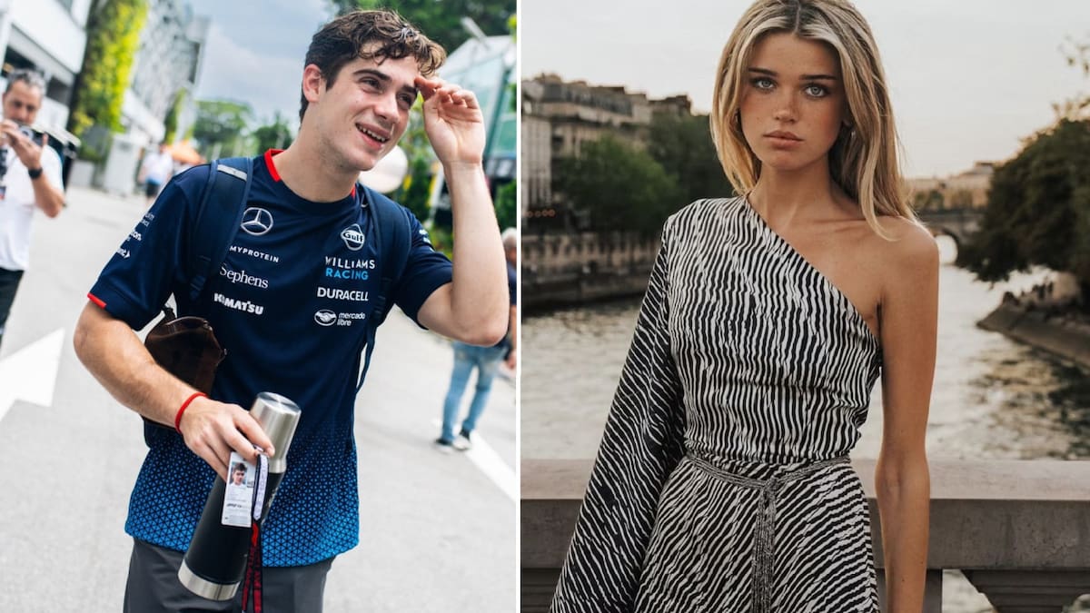 Estelle Ogilvy, la exnovia top model de Franco Colapinto. Fotos: X WilliamsRacing - lettiemng/IG