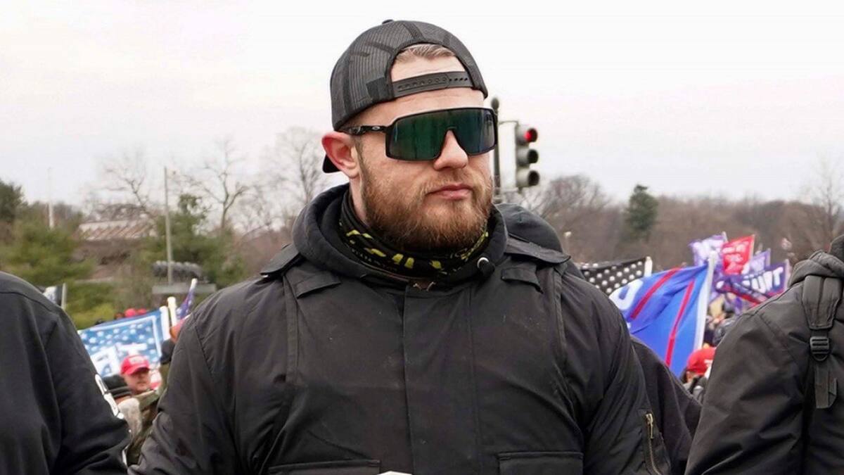 Ethan Nordean, líder de la organización ultraderechista Proud Boys en Seattle. Foto: X.