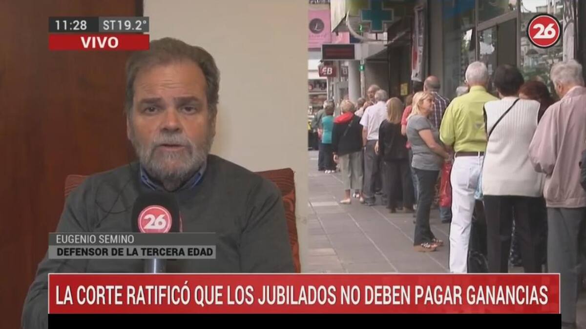 Eugenio Semino sobre fallo de la Corte a jubilados, móvil con Canal 26