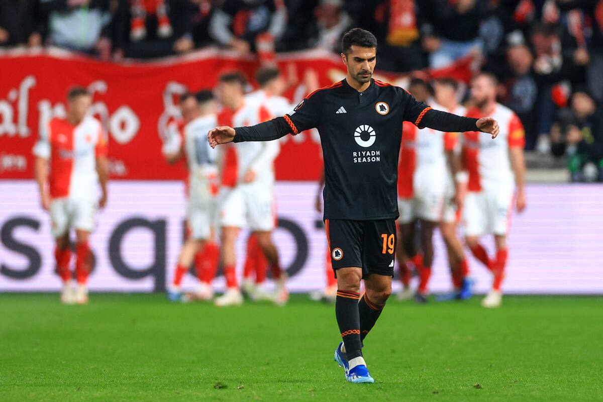 Europa League, Slavia Praga vs. Roma. Foto: EFE.