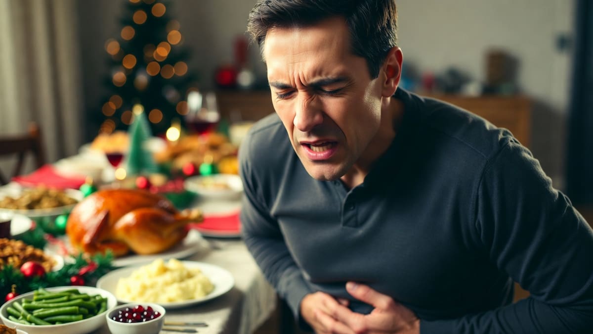 Excesos alimentarios durante las Fiestas.