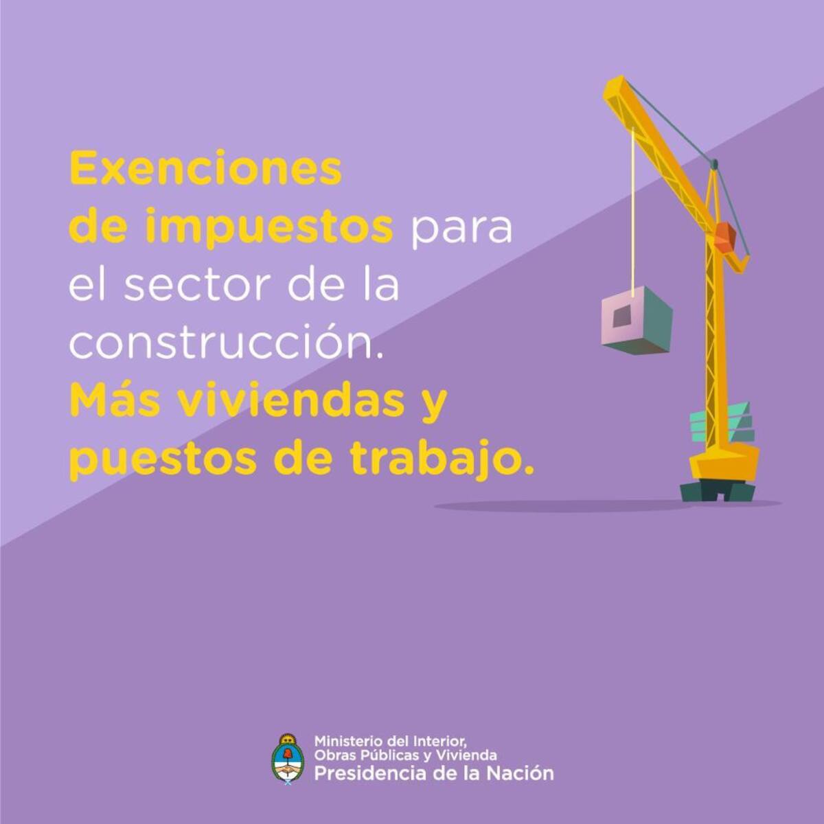 Exenciones de impuestos a la construcción (Presidencia de la Nación)