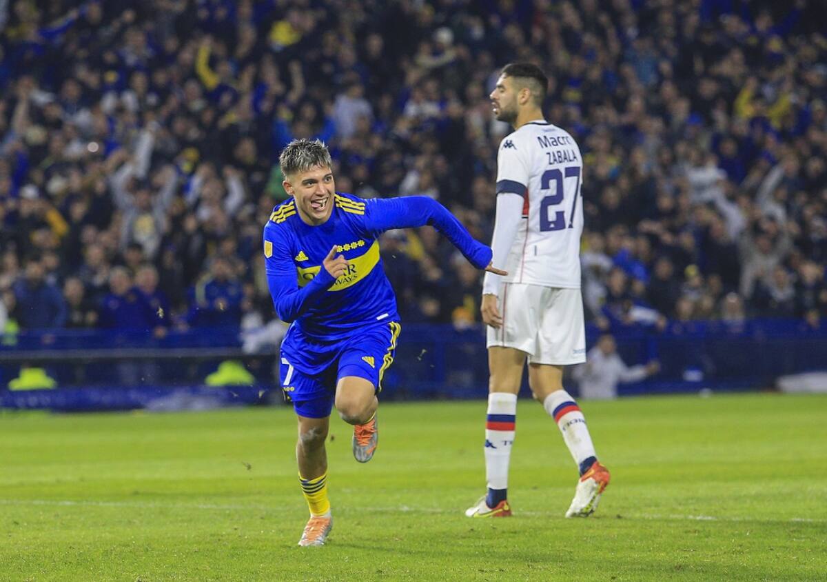 Exequiel Zeballos, futbolista de Boca. Foto: NA (Damián Dopacio)