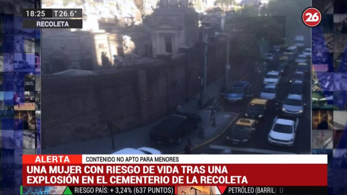 Explosión en Cementerio de Recoleta