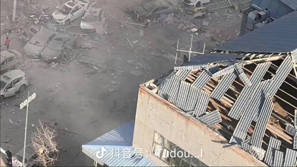 Explosión en China. Foto: Twitter MundoEConflicto.