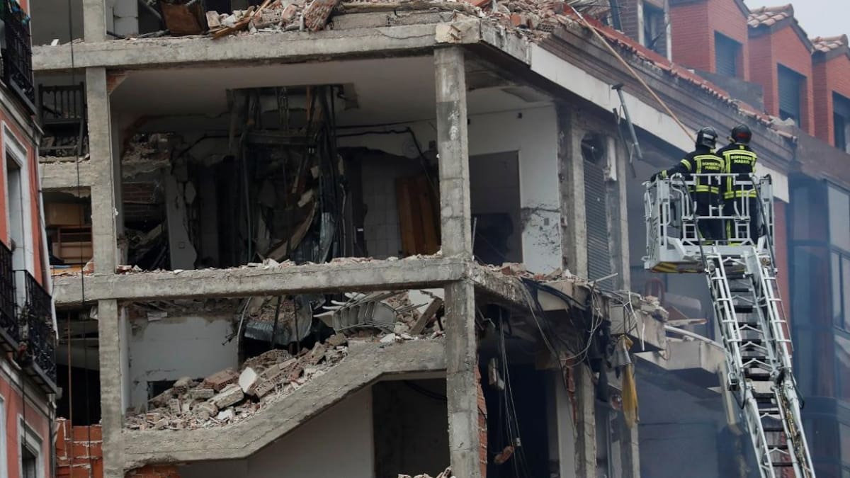 Explosión en España, centro de Madrid, foto Reuters