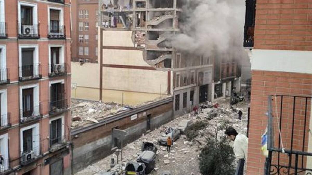 Explosión fatal en edificio en el centro de Madrid