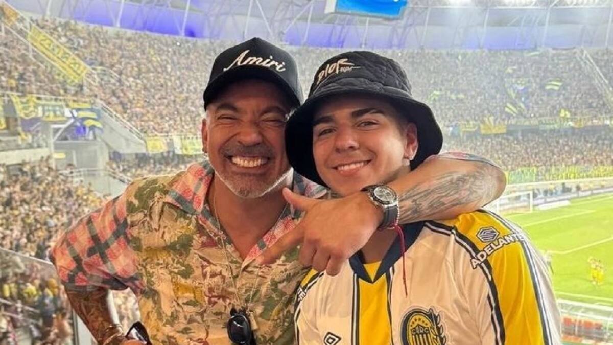 Ezequiel Lavezzi y su hijo Tomás. Foto: Instagram