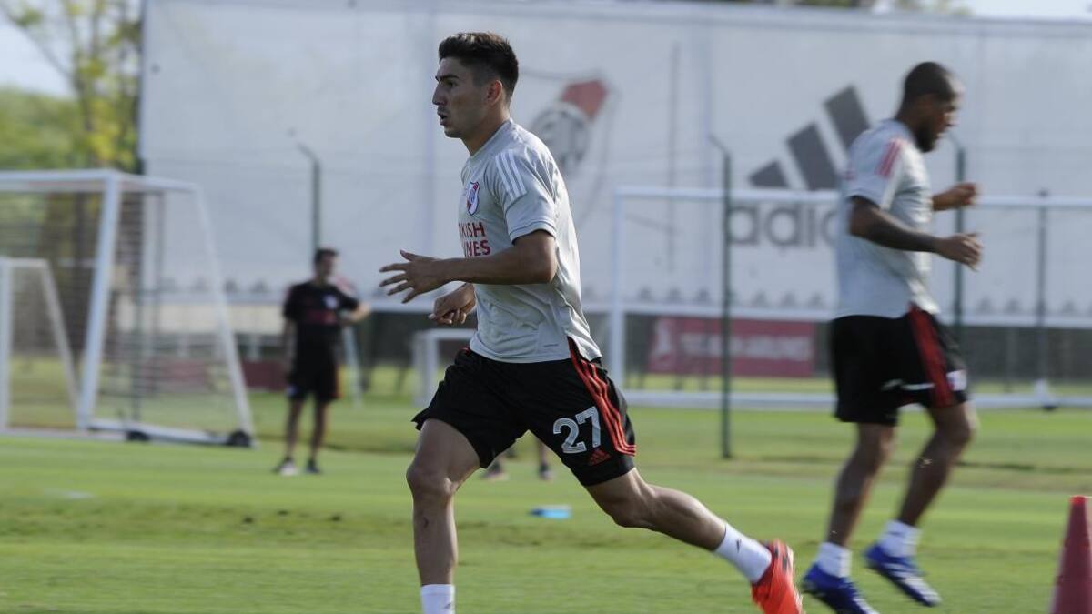 Fabrizio Angileri, River Plate, entrenamiento, fútbol argentino, Foto Twitter River Plate