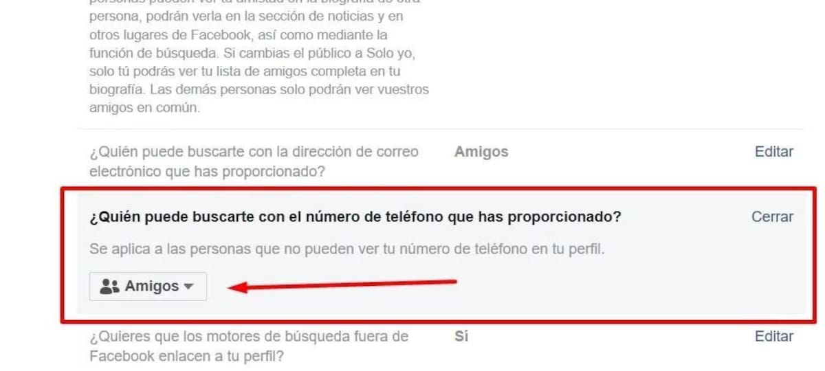 Facebook, teléfono celular