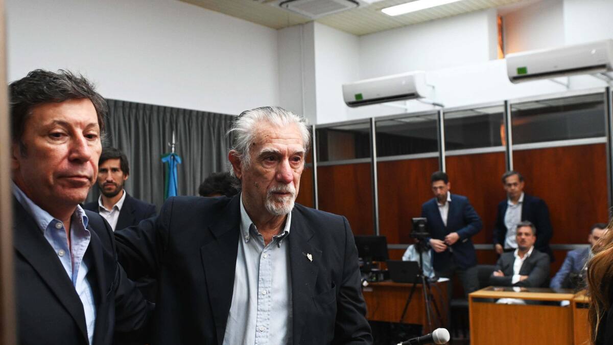 Federico Storani en el juicio por la muerte de su hijo. Foto: Telam.