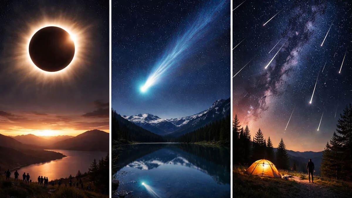 Antes del gran eclipse solar total: todos los fenómenos astronómicos que ofrecerán un espectáculo único en el cielo