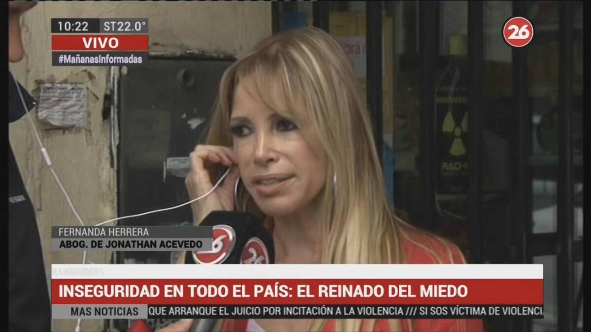 Fernanda Herrera, abogada del menor detenido por crimen de Leandro (Canal 26)