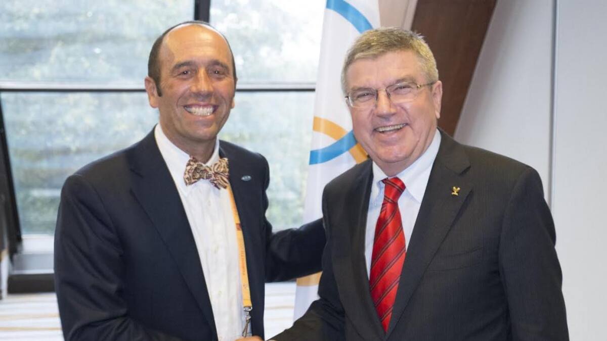 Fernando Aguerre y Thomas Bach, presidente del COI