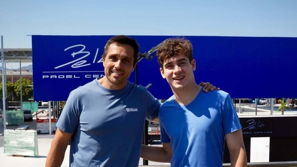 Fernando Belasteguín junto a Franco Colapinto.