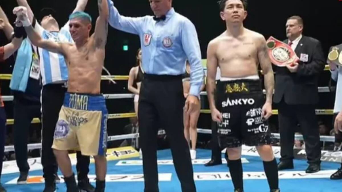 Fernando Pumita Martínez venció al japonés Kazuto Ioka. Foto: NA