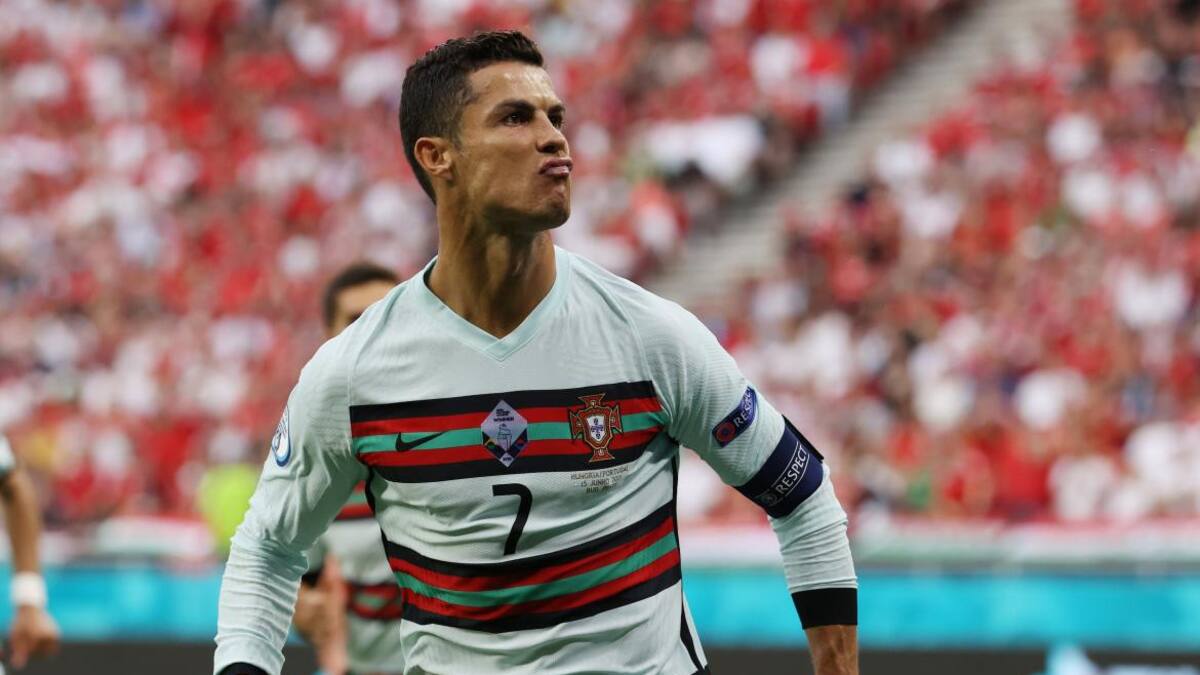 Festejo de Cristiano Ronaldo para Portugal en la Eurocopa, REUTERS