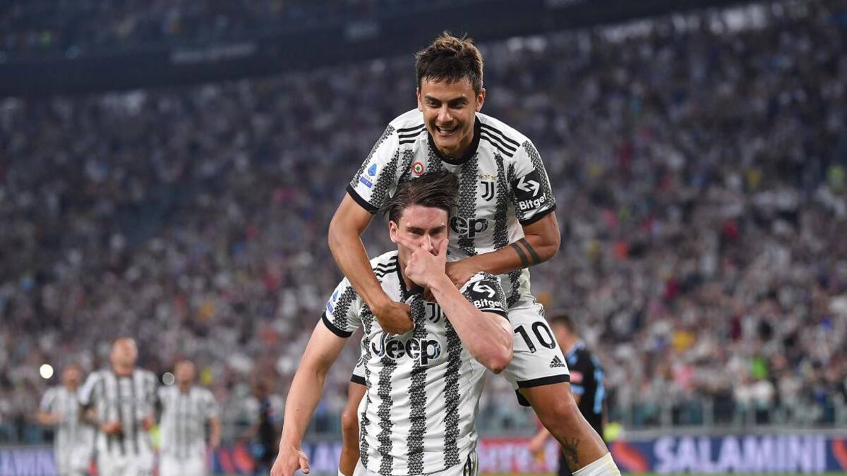 Festejo de Dybala en la Juventus. Foto: NA.