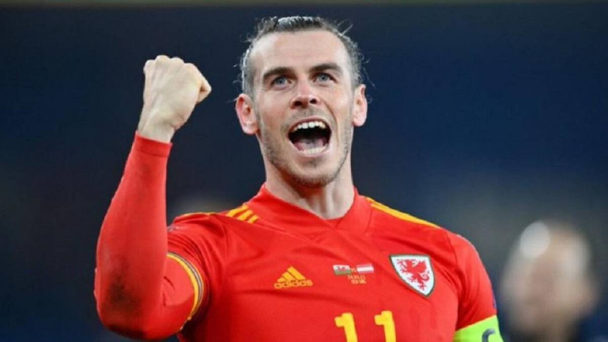 Festejo de Gareth Bale, Selección de Gales, NA