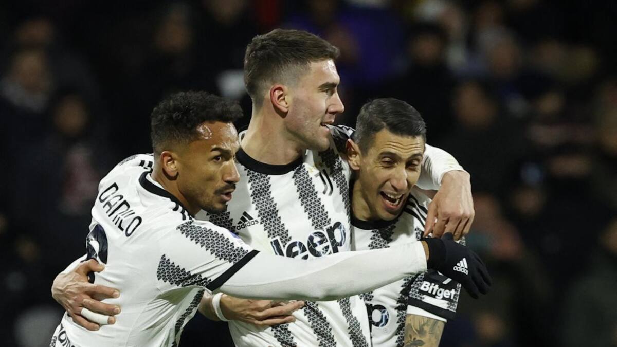 Festejo de la Juventus ante la Salernitana por la Serie A. Foto: REUTERS