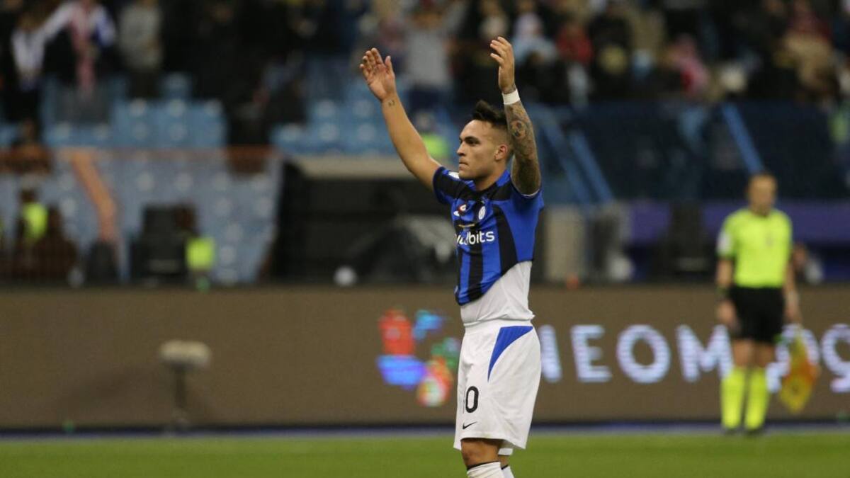 Festejo de Lautaro Martínez en el Inter. Foto: REUTERS