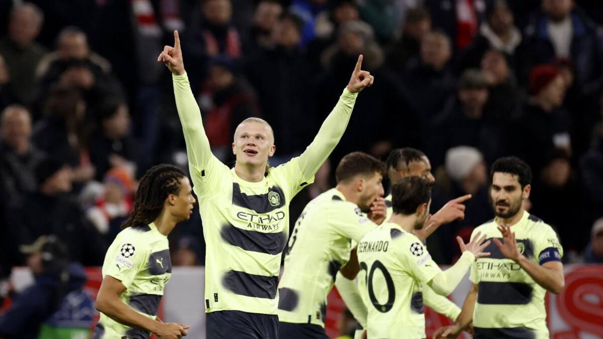 Festejo de Manchester City ante Bayern Munich por la Champions League. Foto: REUTERS.