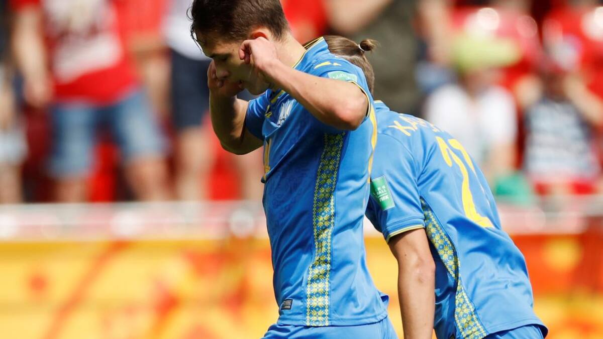 Festejo de Ucrania ante Colombia en el Mundial Sub 20 de Polonia 2019 (Reuters)