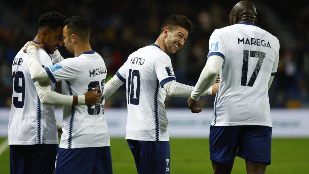 Festejo del Al Hilal ante el Flamengo por el Mundial de Clubes. Foto: REUTERS.