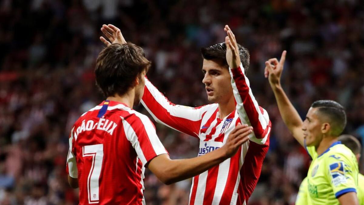 Festejo del Atlético Madrid ante el Getafe por La Liga