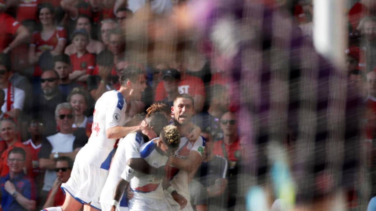 Festejo del Crystal Palace ante el Manchester United, REUTERS