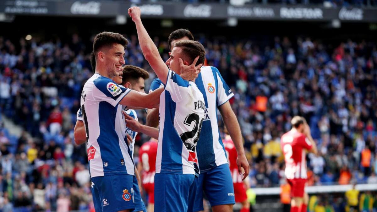 Festejo del Espanyol ante el Atlético Madrid por la Liga (Reuters)