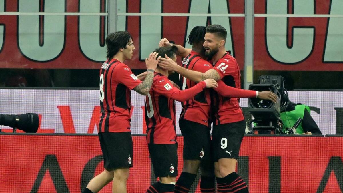 Festejo del Milan ante la Lazio por la Copa Italia, REUTERS