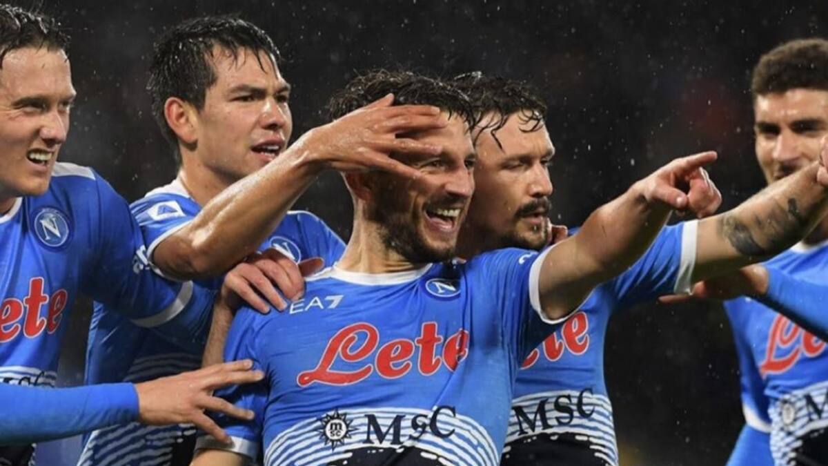 Festejo del Napoli, Serie A, NA