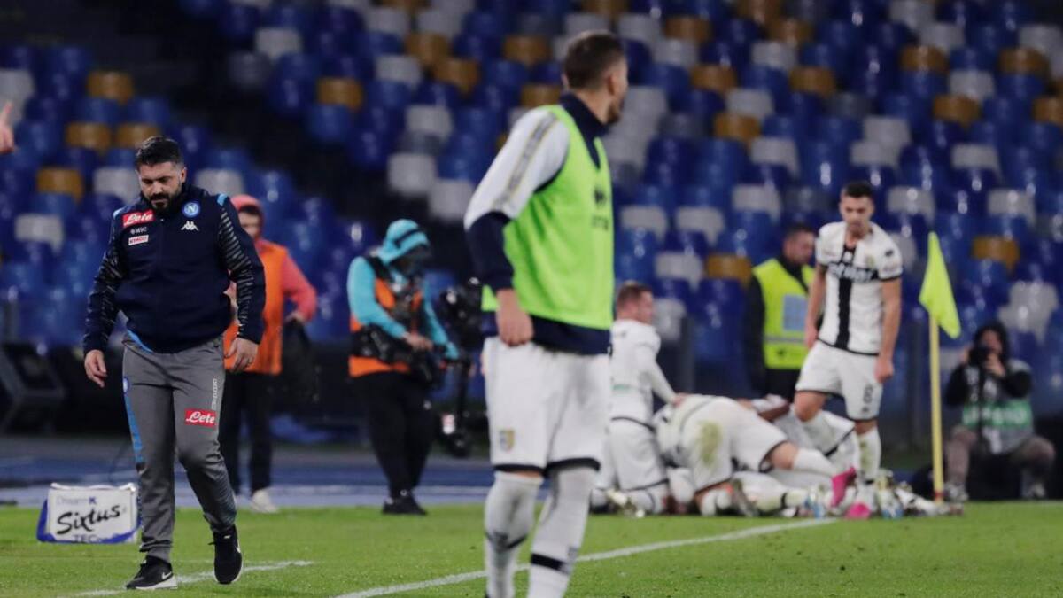 Festejo del Parma ante el Napoli por Serie A, REUTERS